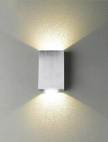  Aplique de pared interior led tiendas / cafés aplique de aluminio para oficina ip44 genérico 1 w
