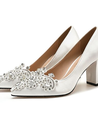  Pentru femei pantofi de nunta Pantofi pumps Cadouri de Valentin Bling Bling Pantofi Petrecere Birou Tocuri de nunta Pantofi de mireasa Pantofi de domnișoară de onoare Piatră Semiprețioasă Toc Îndesat