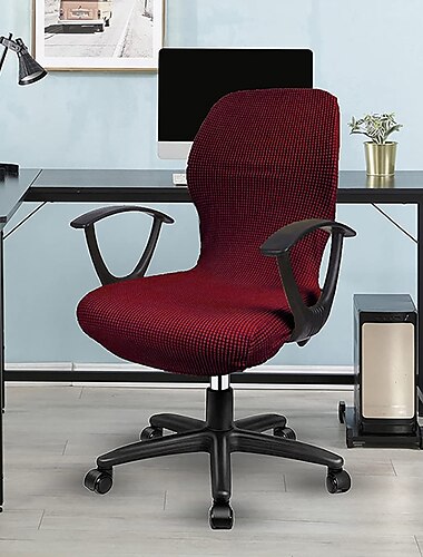  Stretch-Computer-Bürostuhl-Abdeckung, universell, waschbar, abnehmbar, Spandex, Drehstuhl-Schonbezüge, staubfreier, weicher Schreibtischstuhl-Sitzschutz für Hunde, Katzen, Haustiere