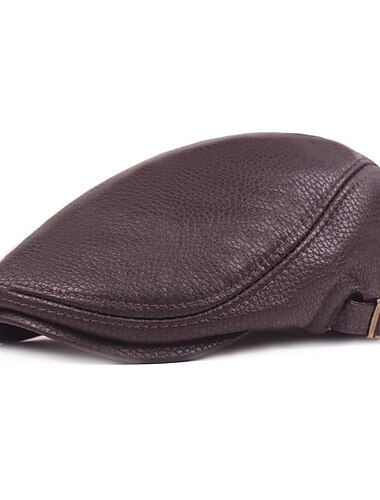  Per uomo Cappello basco Nero Marrone PU La moda Streetwear Moda La moda degli anni '20 Esterno Giornaliero Per uscire Liscio Caldo