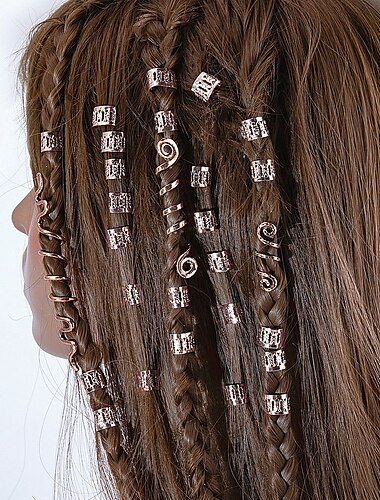  Wikinger keltischer Knoten Retro ethnischer Wind rotierende Spirale schlangenförmig schmutzig geflochtene Haarnadel irischer Haarschmuck