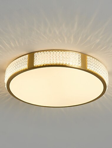  luz de techo led 30/40/50 cm formas geométricas luces de montaje empotrado cobre metal geométrico latón led moderno estilo nórdico simple 220-240v