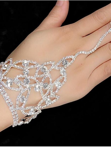  Bracelets Bagues Bracelet Femme Géométrique Plaqué argent Forme de Feuille Mode Bracelet Bijoux Argent Forme Géométrique pour Noël Soirée Mariage Fiançailles Festival