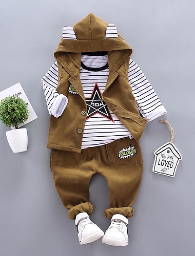  Da ragazzo 3D Banda Felpe con cappuccio Completo Manica lunga Autunno Inverno Fantastico Giornaliero Informale Poliestere Bambino 1-5 anni Scuola Esterno Da mare Standard