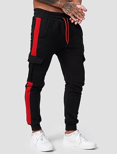  Herren Jogginghose Sweathose Jogger Joggerhose Kordelzug Tasche Hoher Taillenbund Unten Sportlich Winter Laufen Gehen Joggen Atmungsaktiv Rasche Trocknung Feuchtigkeitsabsorbierend Normal Sport
