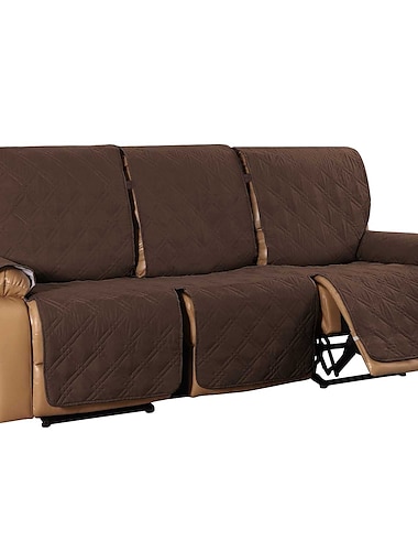  Funda de sofá reclinable antideslizante de 3 plazas en forma de sofá reclinable de cuero resistente al agua funda de sofá antirrayas para sillón reclinable doble funda de sofá dividida para cada