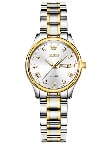  olevs quarzuhr für frauen luxus lässig mode armbanduhr wasserdichte nachtleuchtende kalender titanlegierung edelstahl uhr