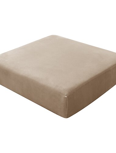  1 stykke fløyels stretch sofa putetrekk burgunder plysj pute slipcover for stol pute møbelbeskytter sete pute sofatrekk med elastisk bunn vaskbar