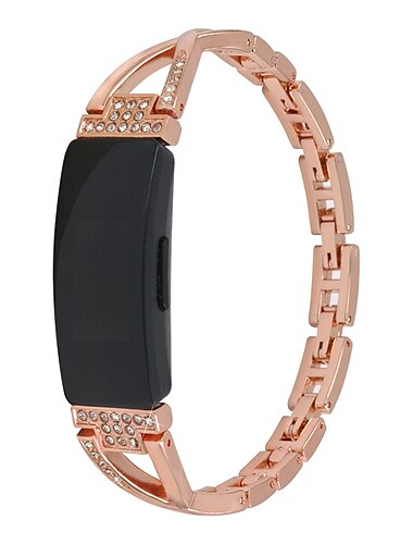  Smartwatch-Band Kompatibel mit Fitbit Fitbit Inspire Inspire 2 / Inspire HR / Inspire Edelstahl Strass Smartwatch Gurt Bling-Diamant Luxus Schmuck Armband Ersatz Armband