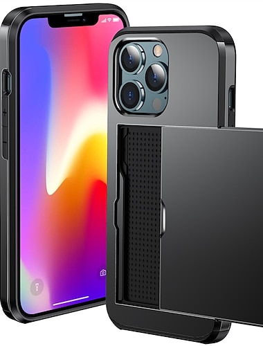  teléfono Funda Para iPhone 17 Pro Max 17 Air 15 14 Pro Max Plus 13 12 11 Pro Max Mini Funda Trasera Tarjetas billetera Antigolpes Color sólido ordenador personal