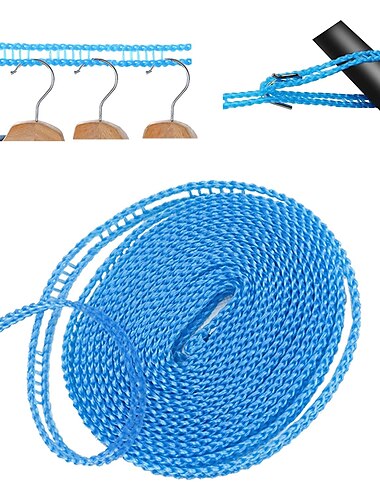  3-10m corde à linge coupe-vent corde à linge de camping corde à linge de voyage durable corde corde à linge portable corde à linge résistante longueur réglable ligne de vêtements antidérapante