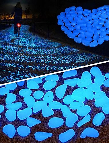  90 stk/pakning utendørs hage lysende steiner hage småstein lyser i mørk akvarium akvarium dekorasjon naturlige krystaller bergarter