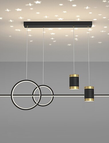  100 سم 4-ضوء عكس الضوء تصميم العنقودية LED قلادة ضوء معدني نمط فني جديد رسمت التشطيبات الشمال نمط غرفة الطعام غرفة نوم أضواء 110-240 فولت