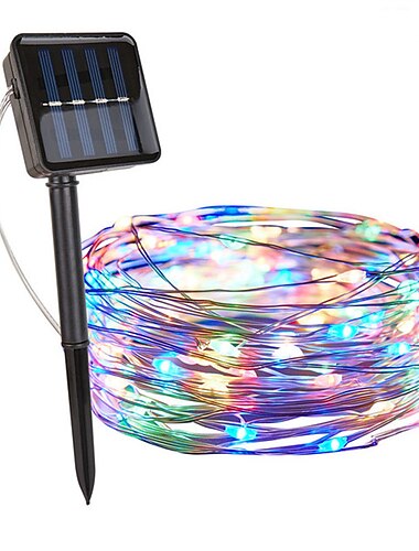  elegante Hochzeitsempfangsparty 1/2er-Pack Solar-Lichterkette für den Außenbereich, 22 m, 200 LEDs, 8 Modi, funkelnde Lichter für den Garten, wasserdicht für Hochzeitsfeier, Terrassendekoration,