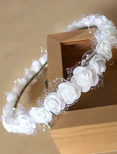  bruiloft bloem boho strand hoofddeksels meisje krans met mooie bloemen