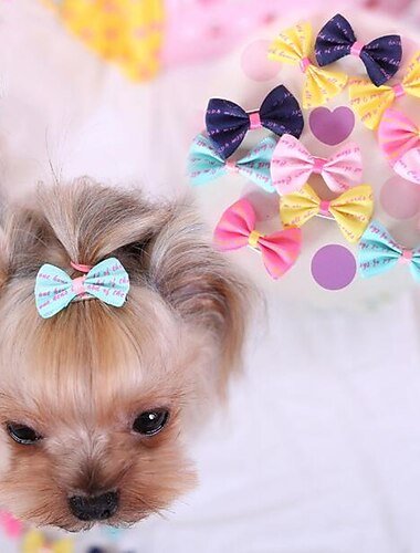  Hunde Katzen Bögen Kuschelig Cosplay Casual Hundebekleidung for Shih Tzu Malteser Chihuahua Spitz Zwergpudel