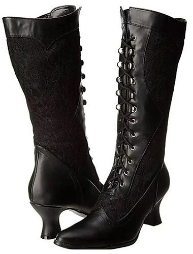  weiße Damen-Schnürstiefel im viktorianischen Stil mit Spitzendetails und mittelhohem Absatz für elegante Vintage-Looks
