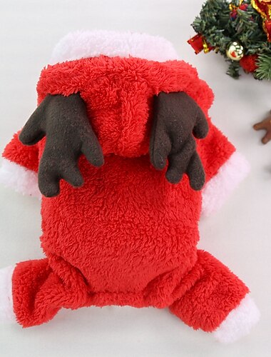  Haustier Hund schöne Pullover Kleidung Chirstmas Rentier Winter Fleece Hoodie Outfit Sweatshirts weiche warme Weihnachten Festival Welpen Sweatshirt Mantel Bekleidung