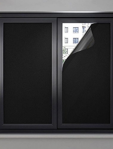 Glasfensterfolie, Fensterabdeckfolie, mattiert, statisch, Sichtschutz, Dekoration, selbstklebend, zur UV-Blockierung, Wärmeregulierung, Glasfensteraufkleber, 100 x 40 cm