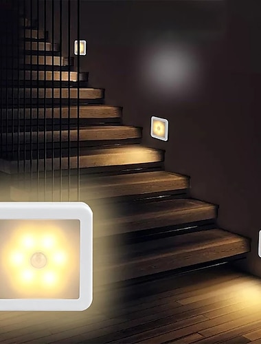  led αισθητήρας κίνησης νυχτερινού φωτός έξυπνη νυχτερινή λάμπα που λειτουργεί με μπαταρία λάμπα κομοδίνου για το διάδρομο του δωματίου φωτισμός τουαλέτας σπιτιού