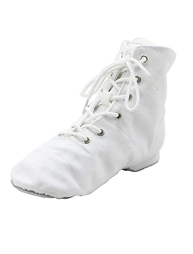 نسائي أحذية جاز صالة الرقص بووتس (أحذية) نعل مقسوم كعب مسطخ دانتيل للأطفال أسود أبيض أحمر