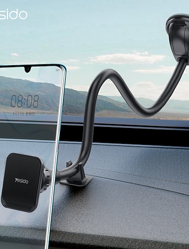  windshield car phone mount Upgeded long arm gooseneck cell phone holder for car truck dashboard phone holder with strong suction cup متوافق مع iphone samsung galaxy lg etc all cellphone magneti