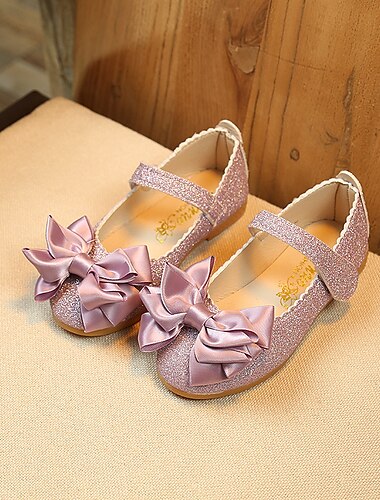  Glitzernde, goldene Mary-Jane-Schuhe für Mädchen mit Satinschleife – funkelnde Abendschuhe für Partys, Hochzeiten und besondere Anlässe