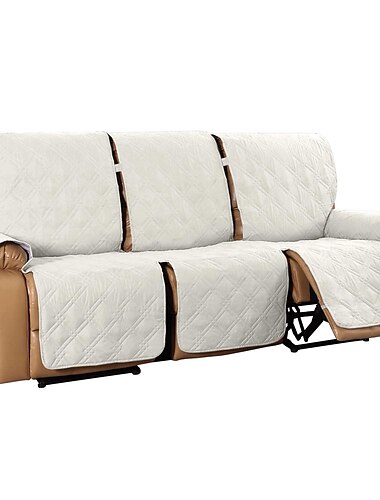  Rutschfeste Sofabezüge für 3-Sitzer-Relaxsofas, passend für Leder-Relaxsofas, wasserabweisend, kratzfest, Sofabezug für Doppel-Relaxsofas, geteilter Sofabezug für jeden Sitz, Möbelschutz mit