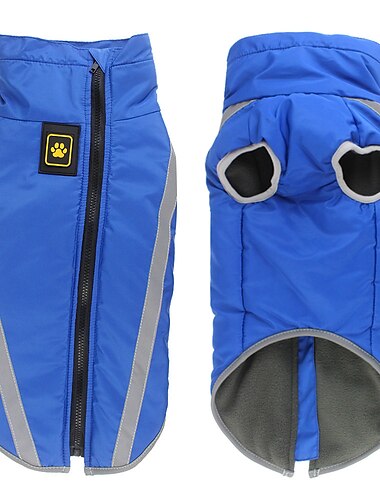  Wasserdichter Hundemantel, warme Winterjacke mit Riemenloch, Outdoor-Sport, wasserdichte Hundekleidung, Outfit, Weste für kleine, mittelgroße Hunde, Gelb, XL