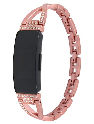  スマートウォッチバンド と互換性があります Fitbit Fitbit Inspire Inspire 2 / Inspire HR / Inspire ステンレス ラインストーン スマートウォッチ ストラップ ブリンブリンダイヤモンド 贅沢 ジュエリーブレスレット 置換 リストバンド