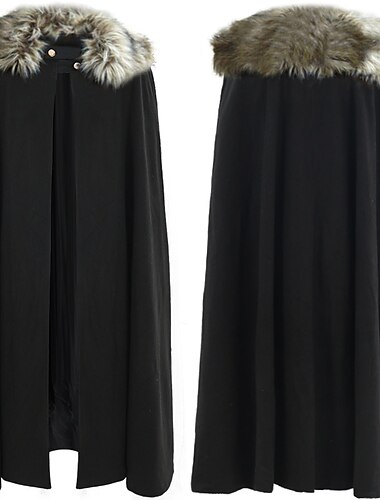  Retro Vintage Mittelalterlich Umhang Maskerade Ren Faire Prinz Wikinger Aristokrat Normal Herren Vikinger Karneval Neujahr Maskerade Veranstaltung / Fest Erwachsene Umhang Herbst Winter