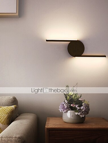  lightinthebox ウォールライト LED 北欧ライン黒と白の創造的な個性の壁ランプ デザイナー装飾的な LED 寝室のベッドサイドのモダンな廊下