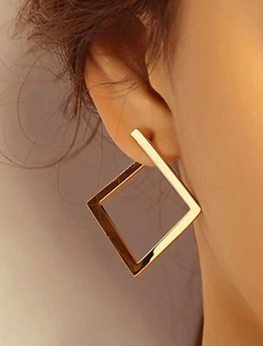  mode européenne nouveau style personnalité contractée tempérament vent glacial boucles d'oreilles conception de niche exagérée sentiment de haute qualité boucles d'oreilles en diamant