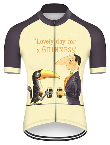  Voor heren Wielrenshirt Vogel Met Patroon Nieuwigheid Korte mouw Fietsen Shirt Kleding Bovenlichaam met 3 achterzakken Bergracen Wegwielrennen Fietsen Sneldrogend Ultra-Violetbestendig Reflecterende