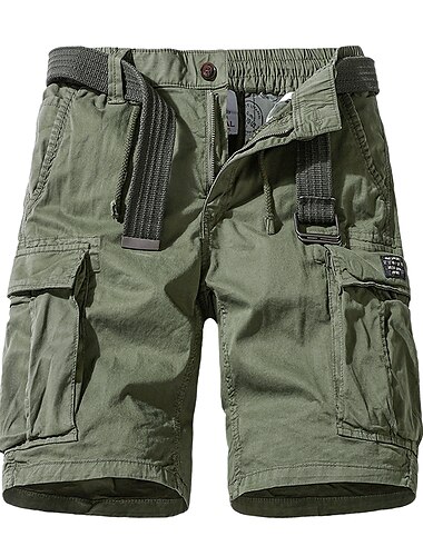 Hombre Pantalones cortos de carga Pantalones cortos de senderismo Militar Verano Al aire libre 10" Ripstop Transpirable Secado rápido Cremallera delantera Bermudas Prendas de abajo Longitud de la