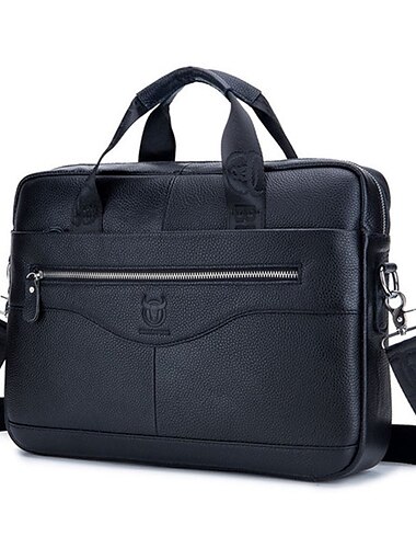  Laptop-Aktentaschen 16 " Zoll Kompatibel mit Macbook Air Pro, HP, Dell, Lenovo, Asus, Acer, Chromebook Notebook Erweiterbare Laptoptasche Wasserdicht Stossfest Mit Griff Leder Volltonfarbe für