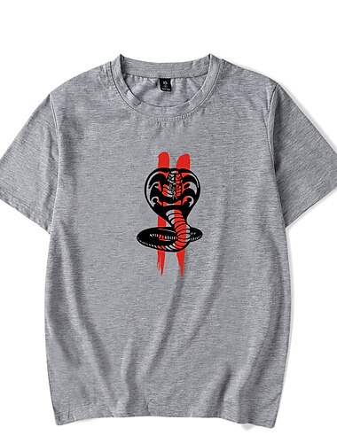  Kobra Kai Karate Kid T-Shirt-Ärmel Anime Zeichentrick Anime Harajuku Grafik Kawaii Für Paar Herren Damen Erwachsene Karneval Maskerade St. Patrick's Day Heißprägen