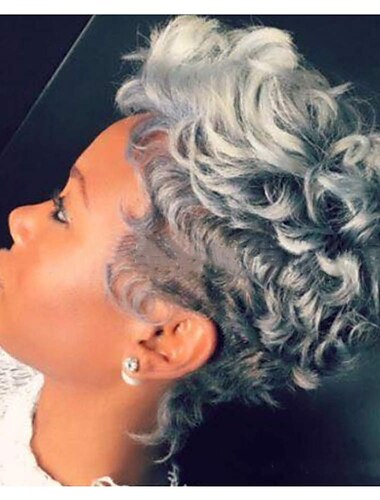  pelucas sintéticas rizadas afro para mujeres negras pelucas grises cortas para mujeres negras pelucas rizadas marrones negras cortas afroamericanas