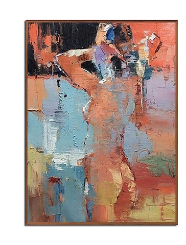  olieverfschilderij handgemaakte handgeschilderde kunst aan de muur moderne abstracte naakt vrouw woondecoratie decor gerold canvas geen frame niet uitgerekt