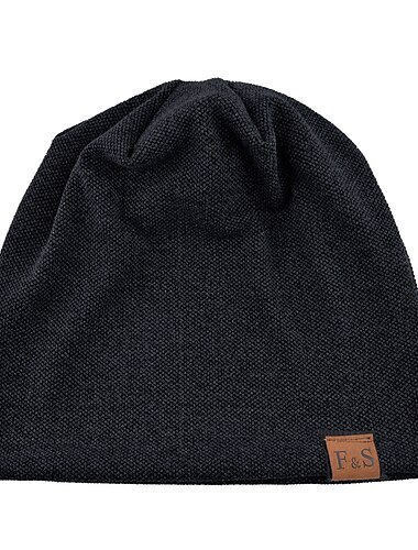  Herren Beanie Mütze Schwarz Rote Baumwolle Reine Farbe Strick Einfach Outdoor Outdoor Strasse Täglich Einfarbig Windundurchlässig Warm Atmungsaktiv