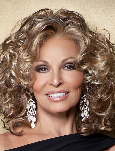  светлые парики для женщин синтетический парик волнистые светлые парики средней длины смешанные парики цвета для пожилых женщин