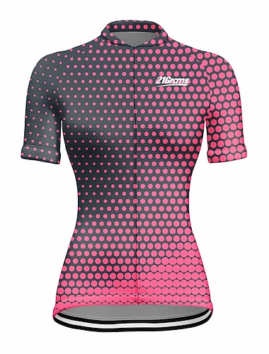 Damskie Koszulka rowerowa Groszki Krótki rękaw Rower Dżersej Top z 3 tylnymi kieszeniami Kolarstwo górskie Kolarstwie szosowym Szybkie wysychanie Odblaskowe paski Kieszeń na plecach Odprowadza wilgoć   Damskie Koszulka rowerowa Groszki Krótki rękaw Rower Dżersej Top z 3 tylnymi kieszeniami Kolarstwo górskie Kolarstwie szosowym Szybkie wysychanie Odblaskowe paski Kieszeń na plecach Odprowadza wilgoć