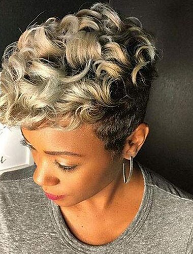  pelucas rubias para mujeres pelucas sintéticas rizadas cortas resistentes al calor para mujeres pelucas de cabello rizado de colores para mujeres afroamericanas