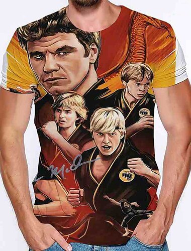  Kobra Kai Karate Kid T-Shirt-Ärmel Anime Zeichentrick Anime 3D 3D Harajuku Grafik Für Paar Herren Damen Erwachsene Karneval Maskerade St. Patrick's Day 3D-Druck