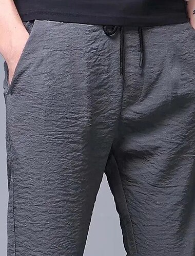  Herren Jogginghose Trainingshose Hose Hosen Chinesisch Chino Chino Hosen Jogginghosen Kordelzug Elastische Taille Glatt Atmungsaktiv Draussen In voller Länge Casual Täglich Zurück ins Büro