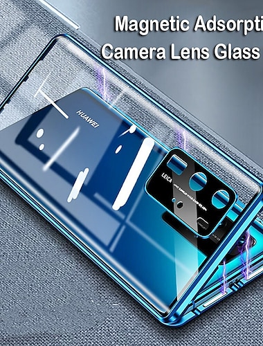  телефон Кейс для Назначение Huawei Hwawei P40 P30 P20 Pro Lite Чехол Прозрачный Полная защита тела Двусторонний Однотонный Закаленное стекло Металл