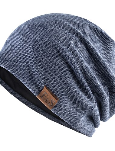  Hombre Sombrero de Beanie Negro Rojo Algodón Color puro De Punto Sencillo Exterior Exterior Calle Diario Color puro Resistente al Viento Templado Transpirable