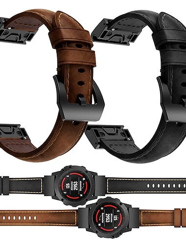  حزام إلى جارمين MARQ Descent G1 Fenix 7S Sapphire Solar / 6S Pro / 5S Plus Fenix 7 Sapphire Solar / 6 Pro / 5 Plus Forerunner 935 945 جلد طبيعي إستبدال حزام 20mm 22mm 26mm عقدة جلدية الفرقة التجارية