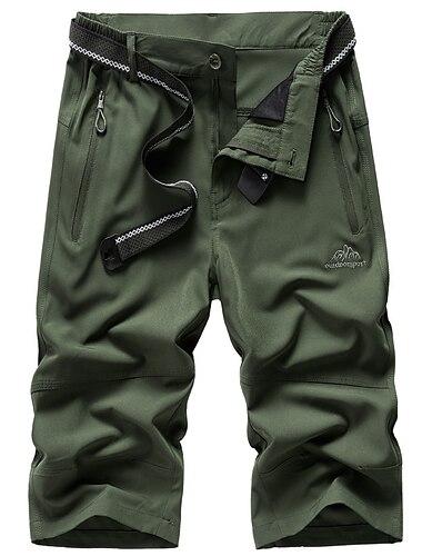  Herr Vandringsshorts Sommar Utomhus Andningsfunktion Snabb tork Lättvikt Slitstyrka Shorts Capribyxor Under knäet Grön Svart Camping / vandring / grottforskning M L XL 2XL 3XL