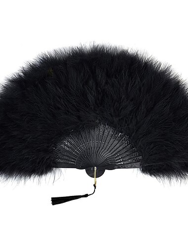  Vintage Movie / TV Theme Costumes Retro Vintage Folding Fan The Great Gatsby Charleston Wedding Guest Feather Normal Women's Christmas Halloween Carnival Party Prom Wedding Party Adults' 1 Fan All